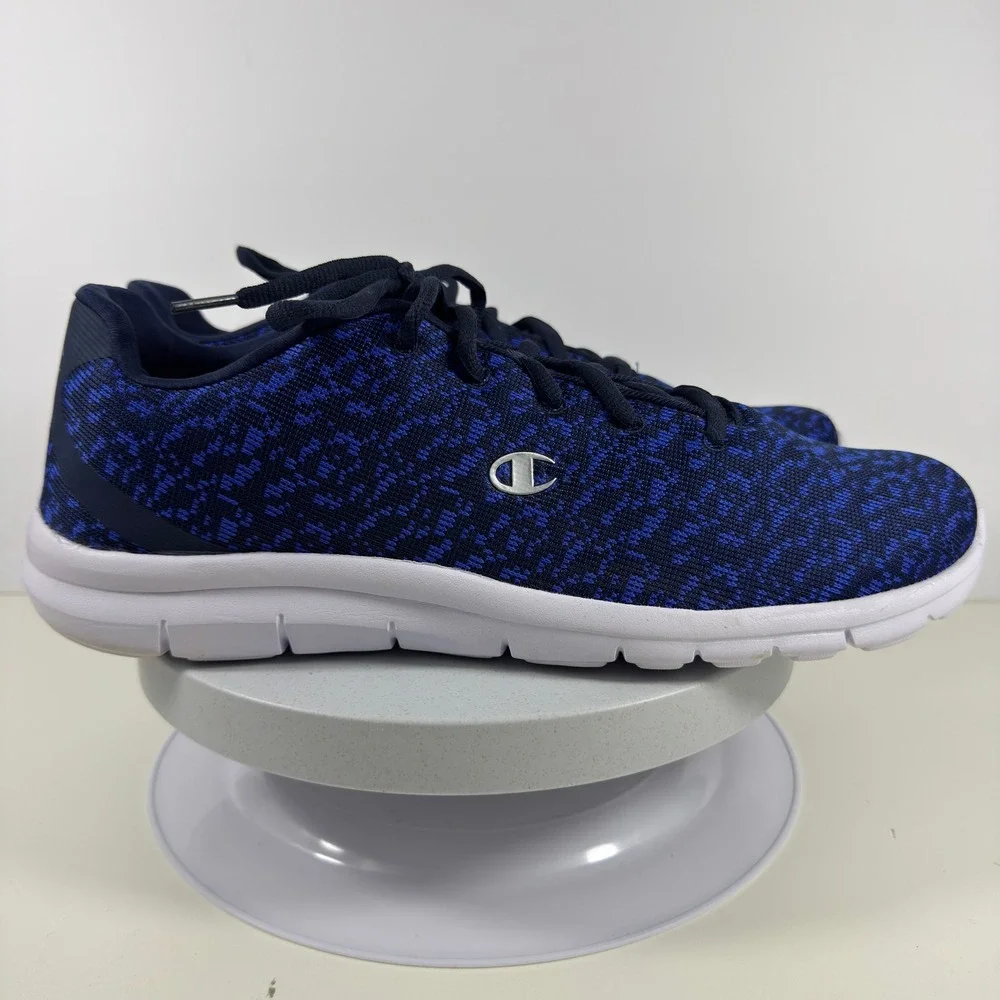 Champion Men Sneakers Memory Foam Knit Running Athletic Blue‎ Size 14 US
